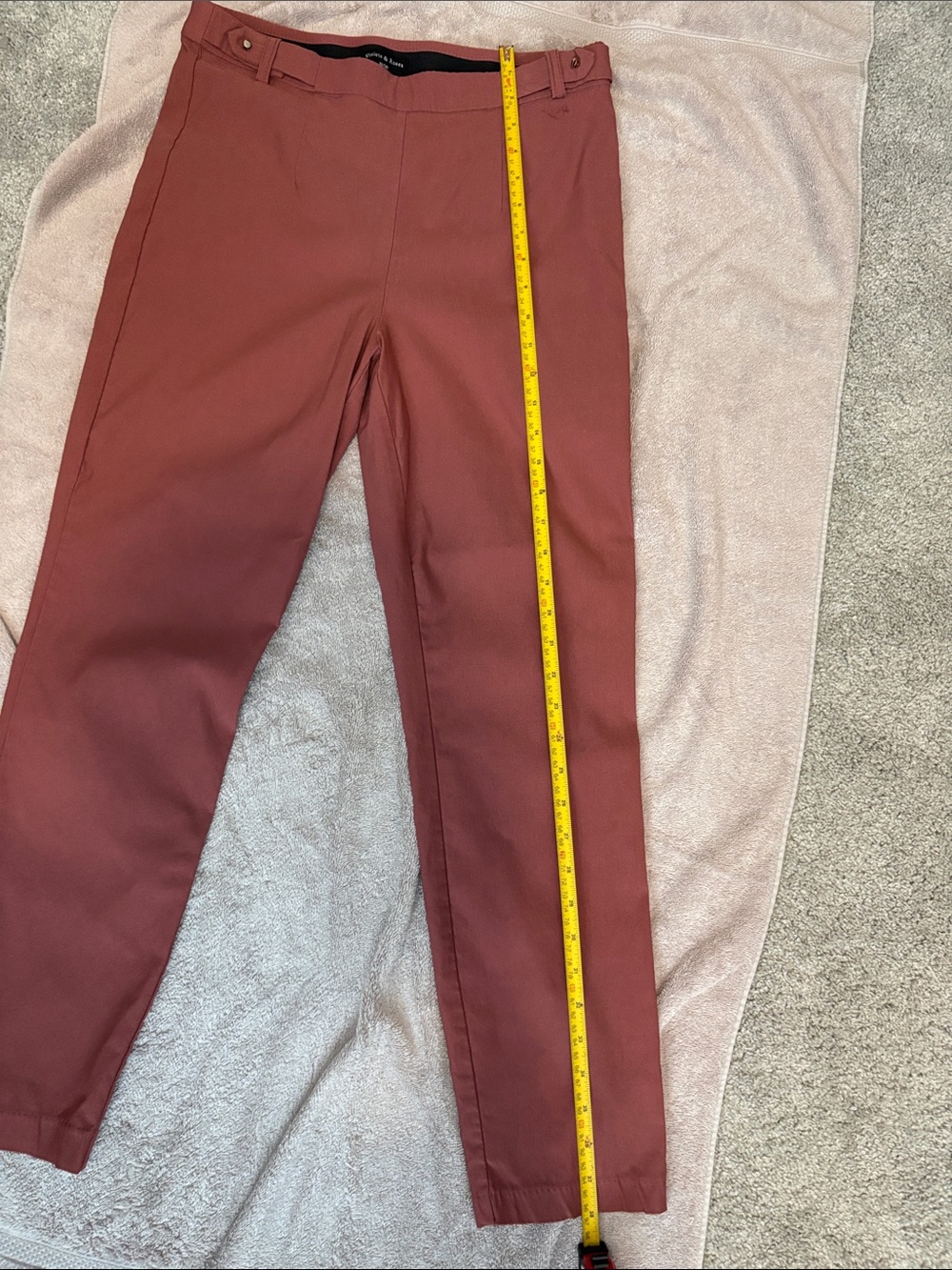 Women's Violets & Roses Mid Rise Slim Trousers Dusty Rose Size 10 Inseam 28 - Picture 8 of 12